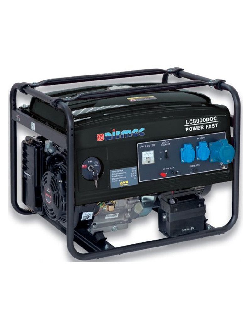 GENERATORE corrente 6,5 kw LC 8000 DDC benzina Gruppo elettrogeno Airmec 230 V