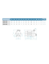 POMPA IDRO EVOLUX 1200 - 1,0 HP Idromassaggio per vasca e piscina fuori terra