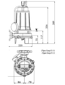 Elettropompa GRIX 32-2/110 T 1,5 HP Trituratrice DRENO TRIFASE Acque Nere Fossa Biologica Lurida