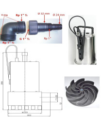 Pompa Sommersa Con Galleggiante Incorporato Inox Sensore Di Livello Per Drenaggio