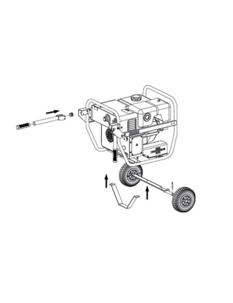 Carrello di traino Manuale per Motosaldatrice MOSA con ruote CTM-MW200 (M222420130)