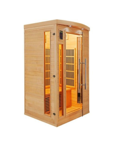 Sauna infrarosso BBS-Apollo 2 posti con diffusore al carbonio 1890 watt