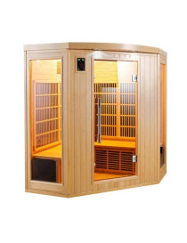 Sauna infrarosso BBS-Apollo 3-4 posti con diffusore al carbonio 2430 watt