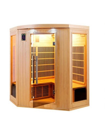 Sauna infrarosso BBS-Apollo 3-4 posti con diffusore al carbonio 2430 watt