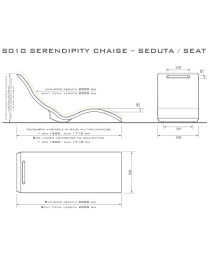 Sdraio Riscaldata CHAISE LONGE S010/80 Serendipity Lettino da interno diversi colori