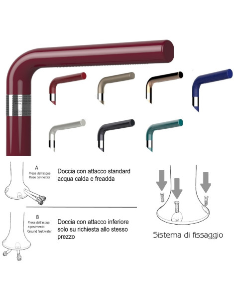 Doccia Tradizionale FUNNY YANG T225-TL Top Line polietilene con miscelatore + lavapiedi Arkema