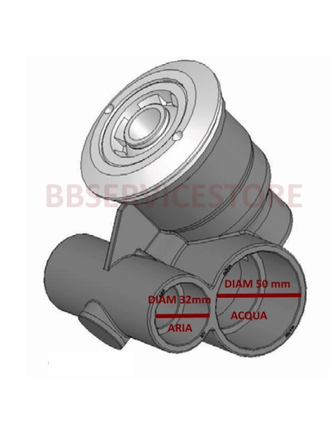 Bocchetta Idromassaggio JET per vasca in vetroresina e cemento