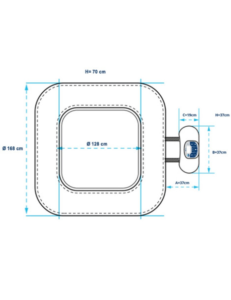 Vasca idromassaggio Spa gonfiabile Aspen 4 posti