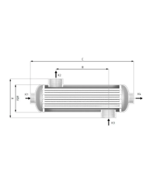Scambiatore di calore acqua/acqua Astralpool per piscine e spa TIT-60 kW