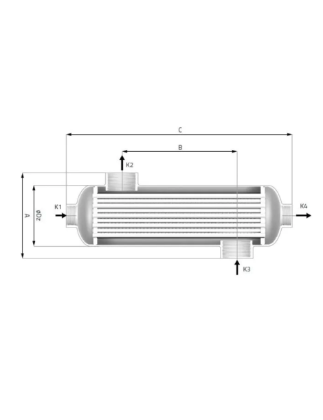 Scambiatore di calore acqua/acqua Astralpool per piscine e spa TIT-60 kW