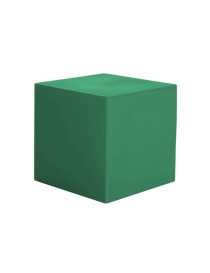 Cubo in resina colorata per arredo giardino - IRIS POUF VERDE SCURO