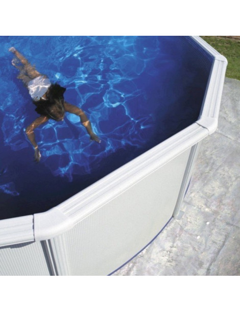 Piscina fuori terra Fusion in acciaio GRE ovale 760x460x135 cm 45 m3 con filtro e scaletta cod.KITPROV760H