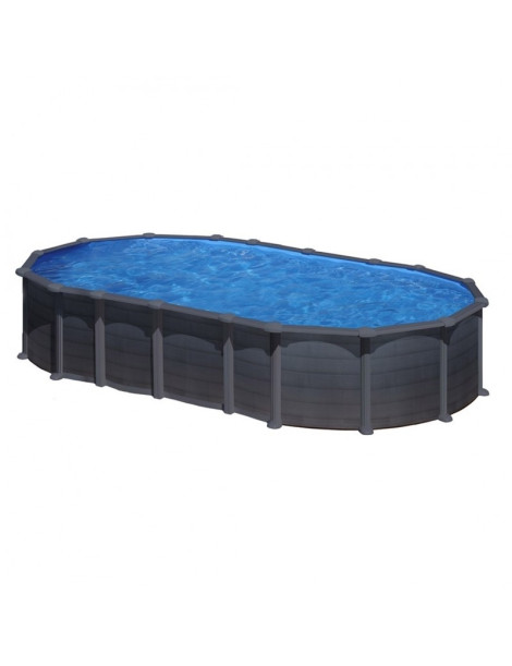 Piscina fuori terra Capri in acciaio GRE ovale 730x375x132 cm 35 m3 cod.KITPROV7388GF