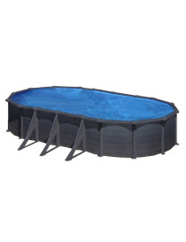 Piscina fuori terra Granada in acciaio GRE ovale 730x375x132 cm 35 m3 cod.KITPROV738GF