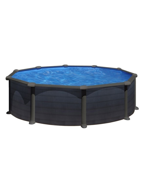 Piscina fuori terra Granada in acciaio GRE rotonda 550x550x132 cm 40 m3 cod.KITPR558GF