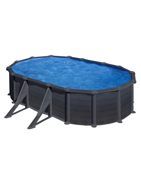 Piscina fuori terra Kea in acciaio GRE ovale 610x375x120cm 20,8m3 cod. KIT610GF