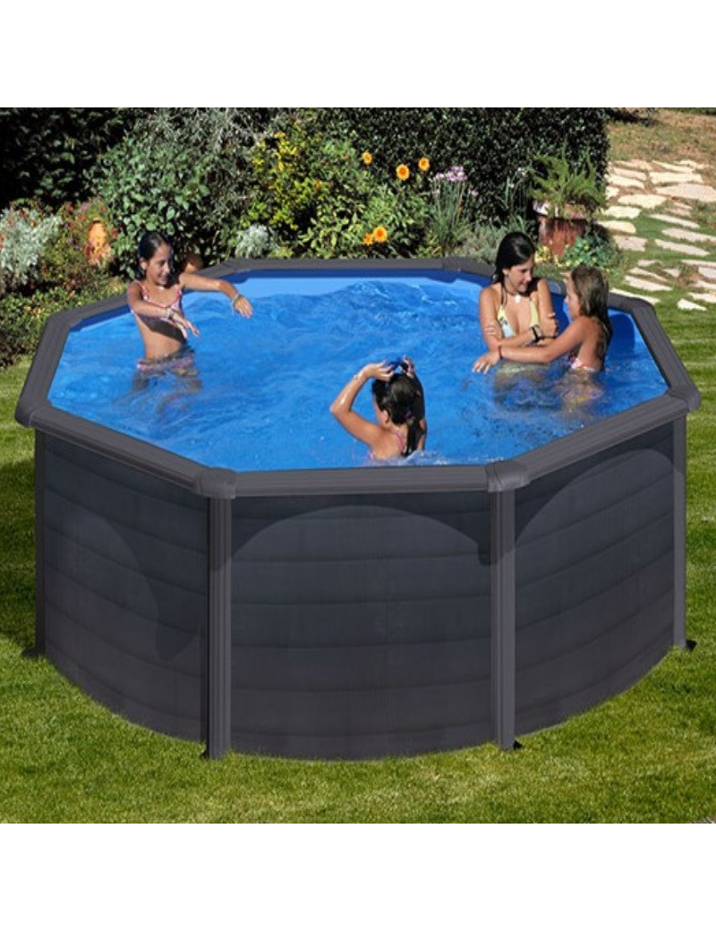 Piscina fuori terra Kea in acciaio GRE rotonda 460x460x120 cm 25 m3 cod.KIT460GF