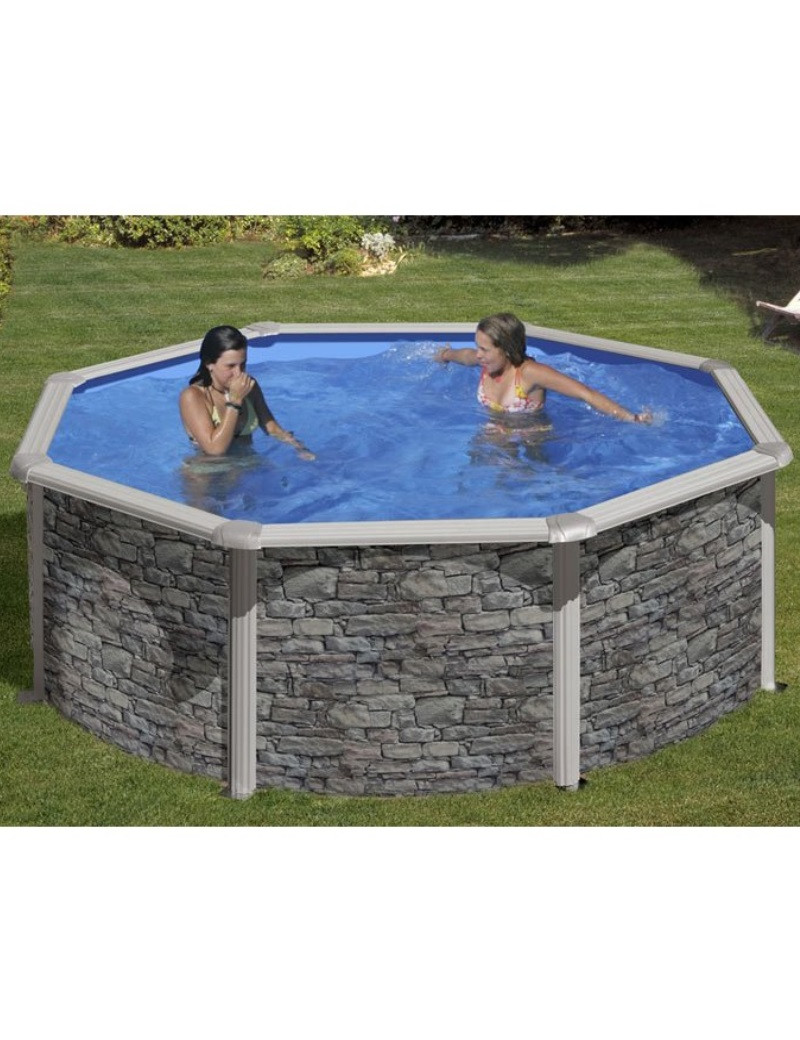 Piscina fuori terra Cerdena in acciaio GRE rotonda 350x350x120cm 10m3 cod. KIT350PO