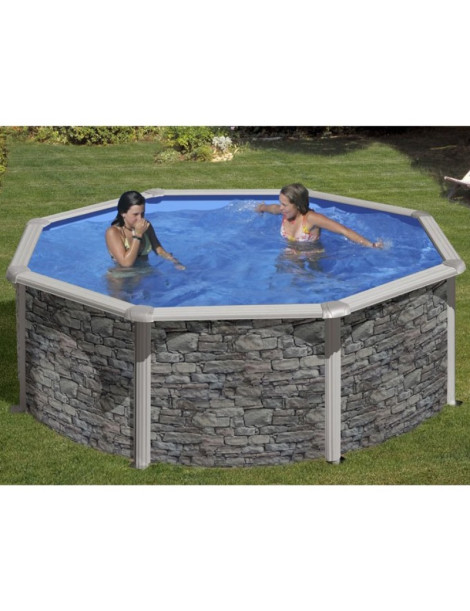 Piscina fuori terra Cerdena in acciaio GRE rotonda 350x350x120cm 10m3 cod. KIT350PO