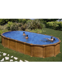 Piscina fuori terra Amazonia in acciaio GRE ovale 730x375x132 cm - 28 m3 cod.KITPROV7388WO