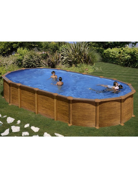 Piscina fuori terra Amazonia in acciaio GRE ovale 730x375x132 cm - 28 m3 cod.KITPROV7388WO