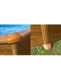 Piscina fuori terra Amazonia in acciaio GRE ovale 730x375x132 cm - 28 m3 cod.KITPROV7388WO