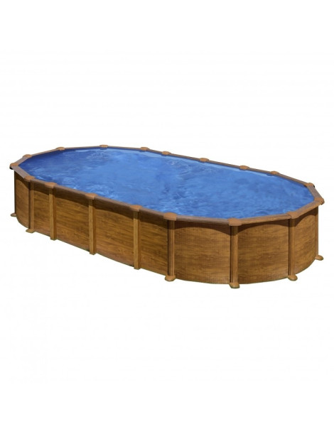 Piscina fuori terra Amazonia in acciaio GRE ovale 730x375x132 cm - 28 m3 cod.KITPROV7388WO