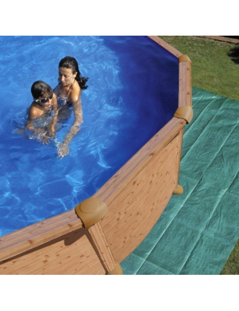 Piscina fuori terra Mauritius in acciaio GRE rotonda 550x550x132 cm 40m3 cod.KITPR558WO