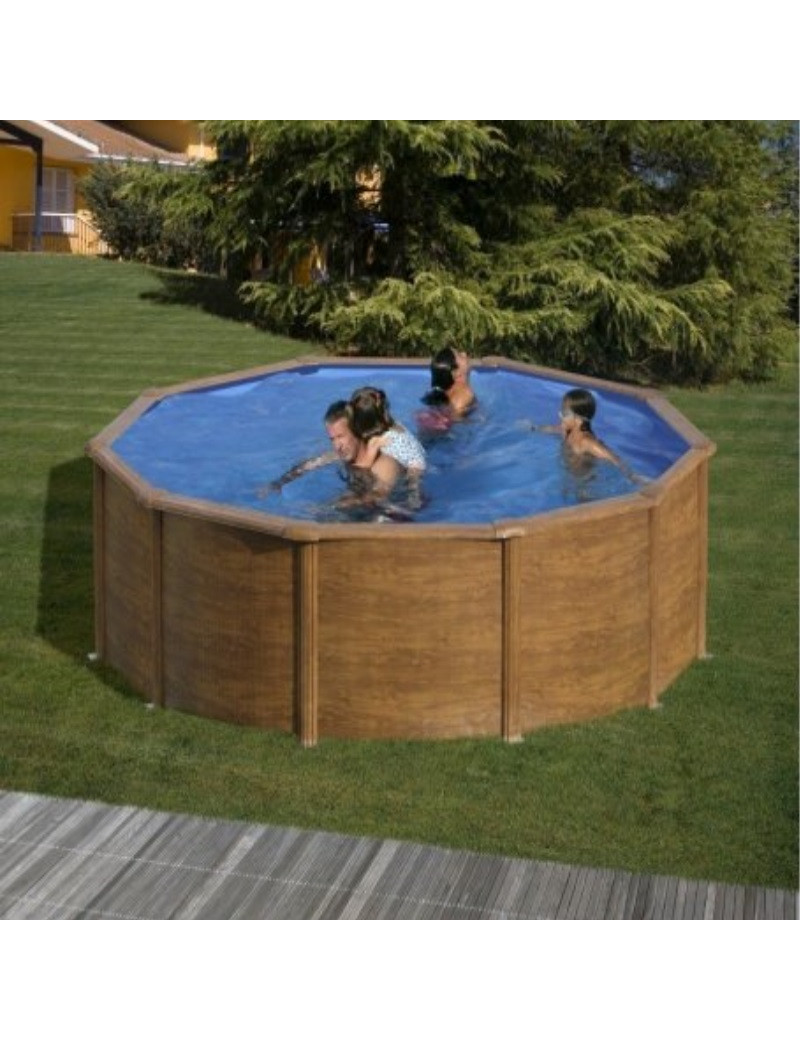 Piscina fuori terra Maldivas in acciaio GRE rotonda 460x460x132 cm 25 m3 cod.KITPR4583W