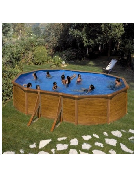 Piscina fuori terra Pacific in acciaio GRE ovale 610x375x120cm 20,9m3 cod. KIT610W