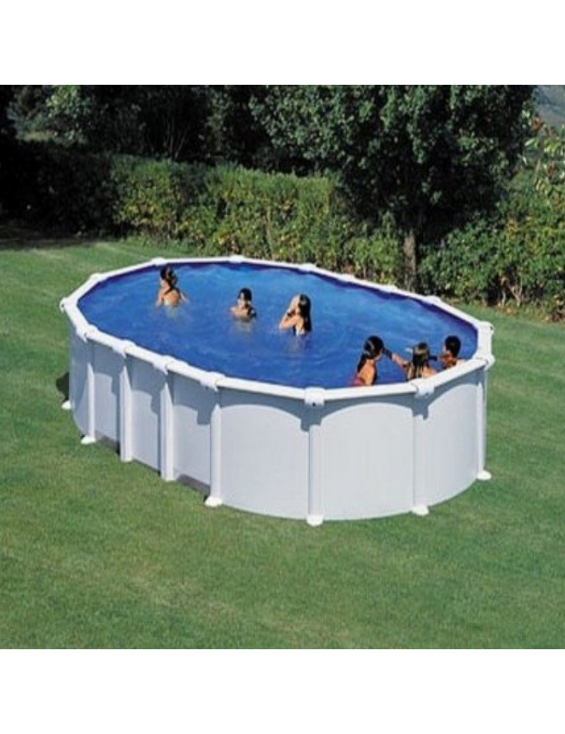 Piscina fuori terra Haiti in acciaio GRE ovale 800x470x132cm 37,4m3 cod. KITPROV8188