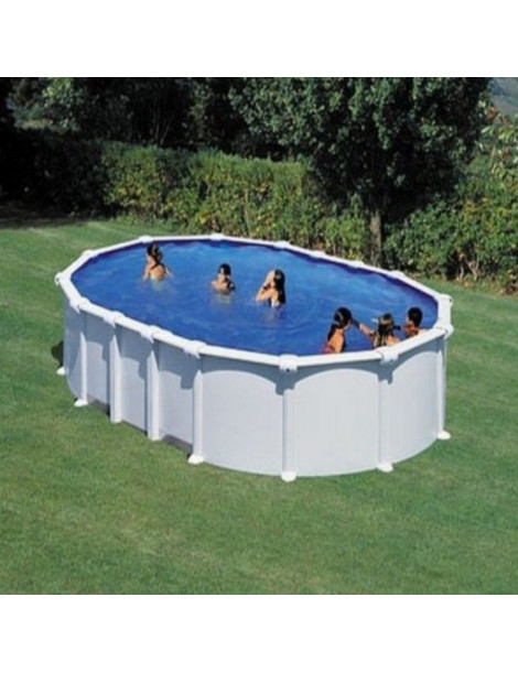 Piscina fuori terra Haiti in acciaio GRE ovale 730x375x132cm 28,2m3 cod. KITPROV7388