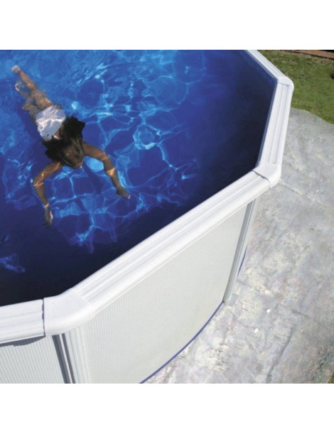 Piscina fuori terra Varadero in acciaio GRE a forma di otto 710x475x120 cm 40 m3 cod.KITPROV7070