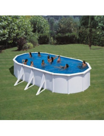 Piscina fuori terra Fidji in acciaio GRE ovale 730x375x120cm 25,3m3 cod. KIT730ECO