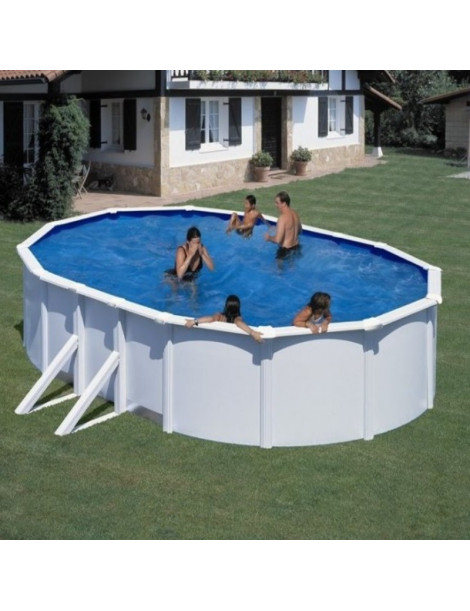 Piscina fuori terra Fidji in acciaio GRE ovale 610x375x120cm 20,8m3 cod. KIT610ECO