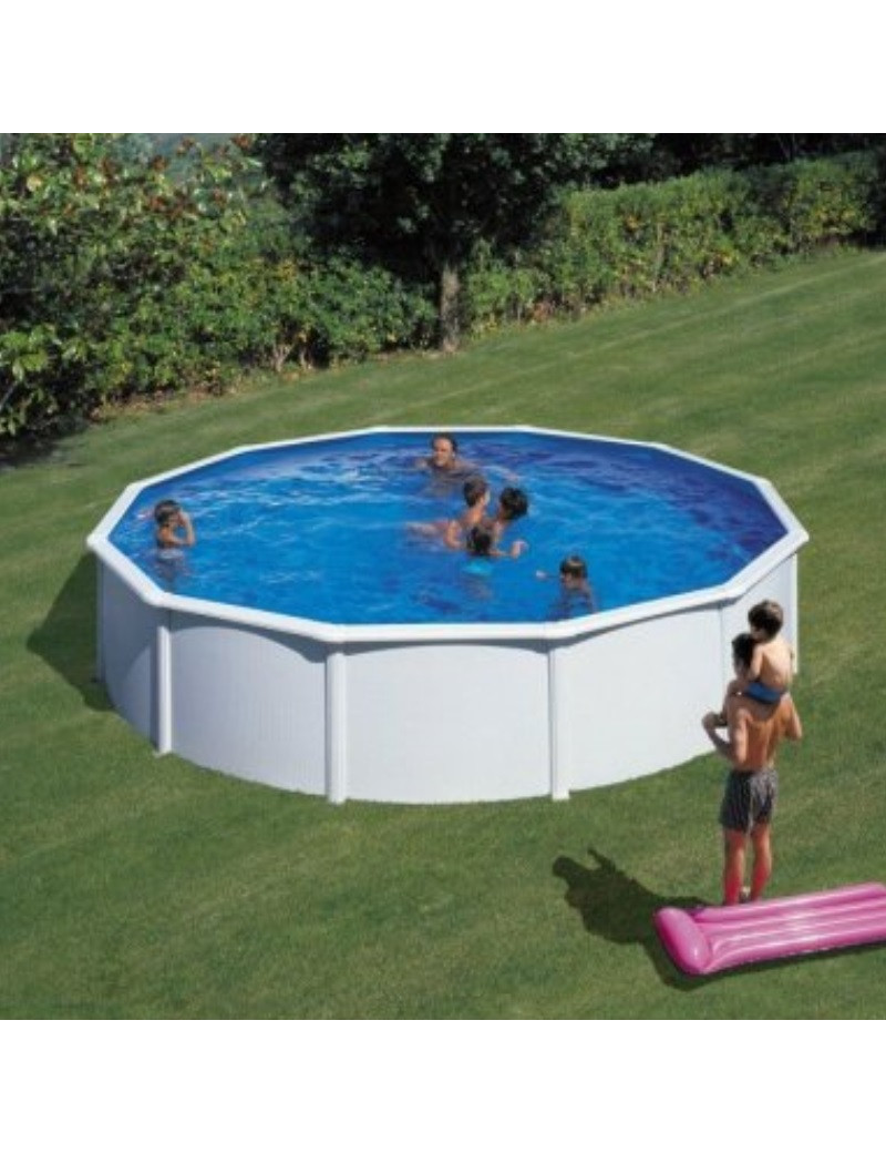 Piscina fuori terra Fidji in acciaio GRE rotonda 550x550x120cm 36m3 cod.KIT550ECO