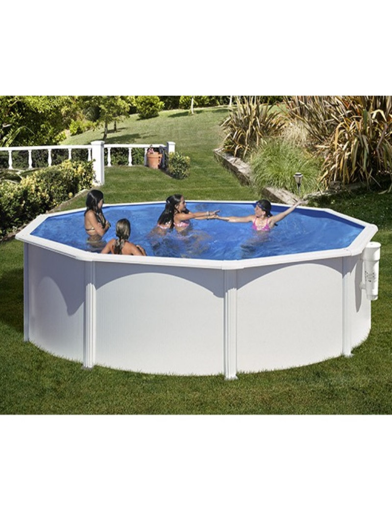 Piscina fuori terra Bora Bora in acciaio GRE rotonda 460x460x90 cm 19m3 cod. KITPR453