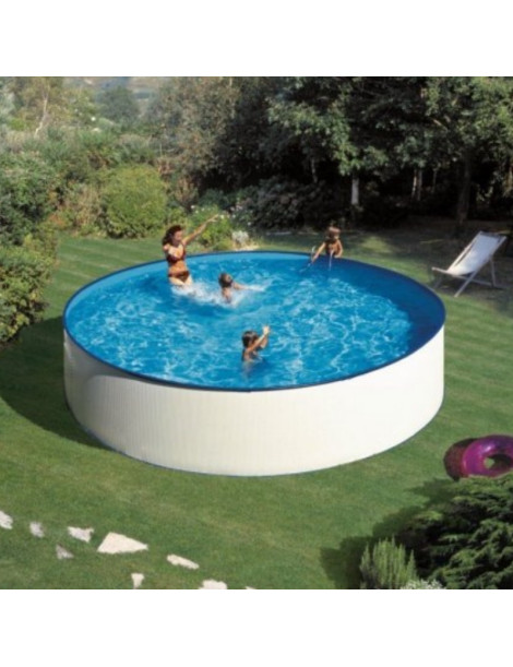 Piscina fuori terra Lanzarote in acciaio GRE rotonda 450x450x90 18m3 cod. KITWPR452E