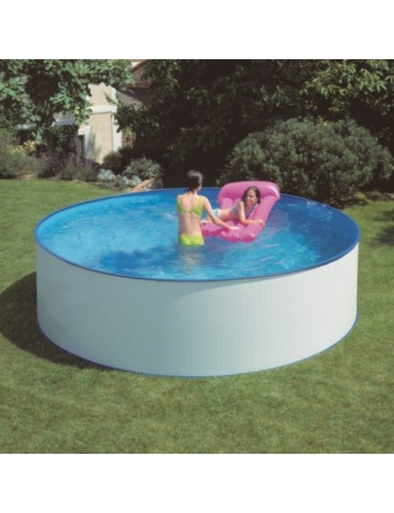 Piscina fuori terra Lanzarote in acciaio GRE rotonda 350x350x90cm 7,6m3 cod. KITWPR352E