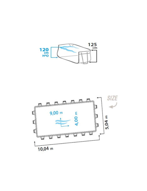 Piscina fuori terra PVC 4,00 x 9,00 h120 LAGHETTO POP 49  BLU