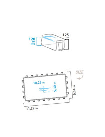 Piscina fuori terra PVC 5,30 X 10,25 h120 LAGHETTO POP 510 BLU