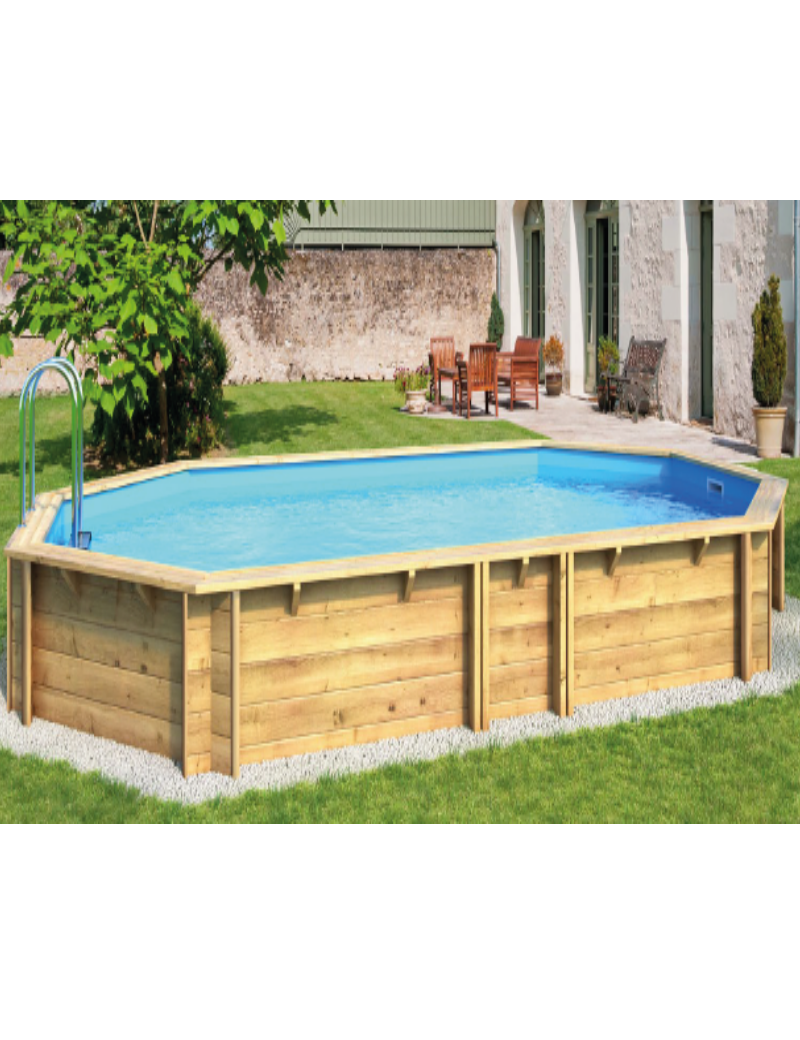 Piscina fuori terra con filtro a sabbia e scaletta