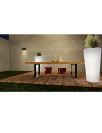 Vaso tondo 86 Arkema  con illuminazione a led