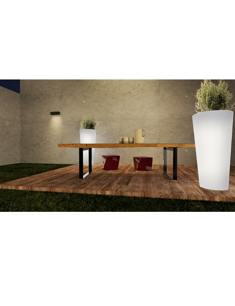 Vaso tondo 86 Arkema con illuminazione a led