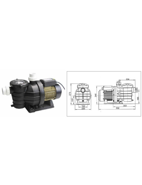 Elettropompa centrifuga autoadescante Powertech SMP - 0,75 hp  Monofase