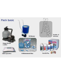 Kit Futura 800 - 780 x 350 x h125 con filtro a sabbia e accessori