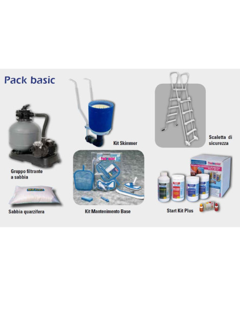Kit Futura 800 - 780 x 350 x h125 con filtro a sabbia e accessori