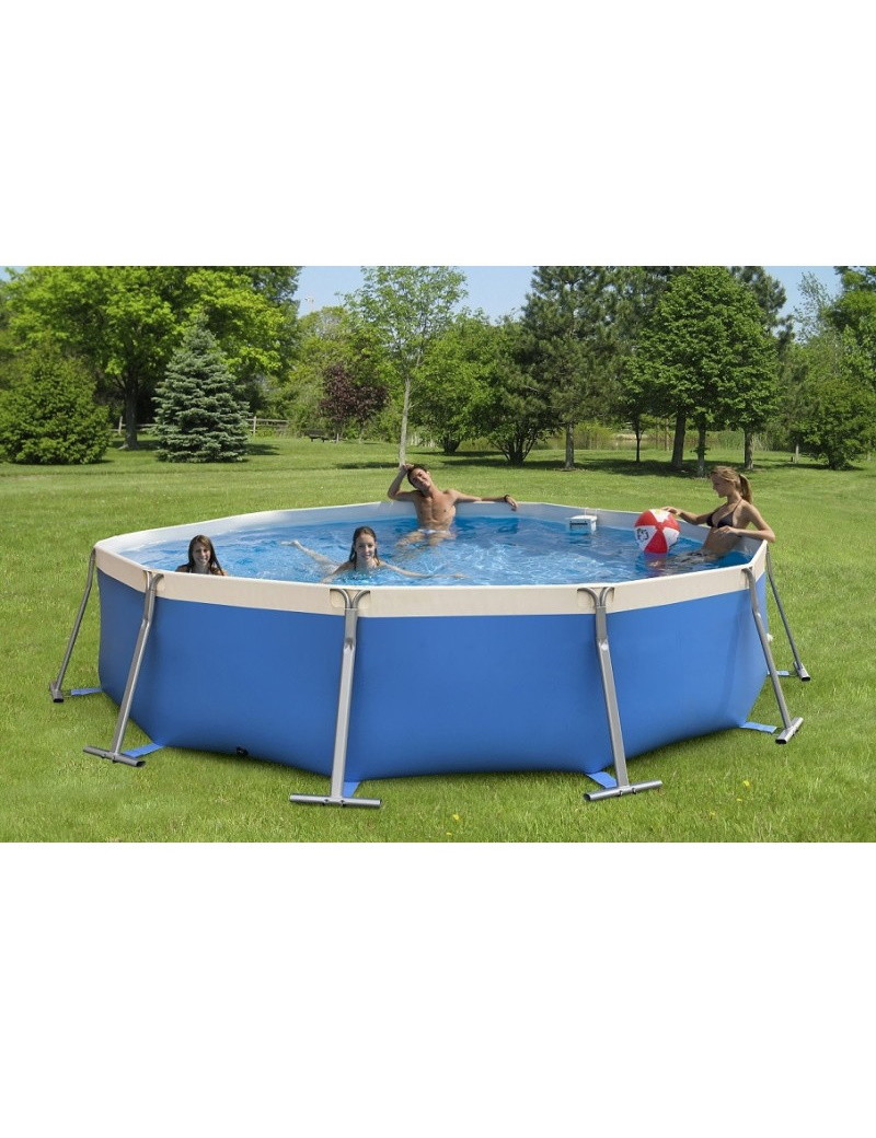 Kit Bahamas 550 - Ø 540 x h95 Piscina completa di filtro a sabbia e accessori