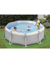 Kit Bahamas 550 - Ø 540 x h95 Piscina completa di filtro a sabbia e accessori