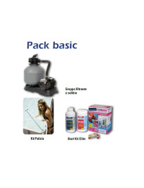 Kit Bahamas 550 - Ø 540 x h95 Piscina completa di filtro a sabbia e accessori